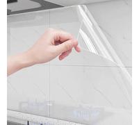 Pellicola Protettiva Trasparente per Pareti,Impermeabile,Resistente All'olio,Mantiene le Parete Pulite,Adesione Statica,Non Richiede Colla,Adatto a Cucine,Soggiorni,ecc. (H40×L100cm/15×39in)
