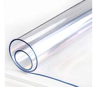 Pellicola protettiva trasparente per tavolo, 150 x 180 cm, impermeabile e lavabile, in PVC trasparente, per cucina e uso domestico, protezione durevole per il tavolo