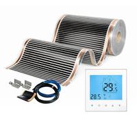 Pellicola Riscaldante a Infrarossi CALORIQUE NEO - Larghezza 50 cm - Copertura 6,0 m² - 150 W/m² - Riscaldamento Elettrico per Pavimento, Parete e Soffitto - con Termostato WiFi AC605