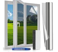 Pellicola solare per finestre, per interni, 44,5 x 200 cm, pellicola a specchio, autoadesiva, protezione dai raggi UV, protezione dal calore, per casa, ufficio