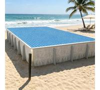 Pellicola Solare Piscina 2.7 x 6.5 m Protegge e Riscalda, Riscaldamento Ecologico Telo Solare Tagliabile Resistente Ai Raggi UV e All'Abrasione per Piscina Fuori Terra, Blu