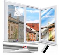 Pellicola Specchio per Finestra Oscurante Anti-UV Monodirezionale Argentata ，per Protezione Privacy Vetrine di Negozi per Casa E Ufficio Pellicola Decorativa (Argento,40 * 200cm)