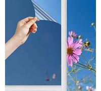 Pellicola Specchio per Vetri Finestre sulla privacy unidirezionale Riflettente Monodirezionale 99% Anti-UV Autoadesiva (Argento, 90 * 400CM)