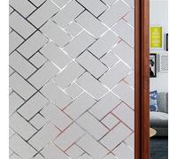 Pellicola Statica per Finestre 100 x 320 cm Autoadesive Anti-Uv, Statica, Privacy Pellicole Vetri Finestre Privacy per Cucina, Ufficio, Camera, griglia obliqua