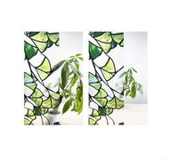 Pellicola statica per finestre con grafica di piante verdi, per casa, ufficio, privacy e miglioramento estetico (43 x 300 cm)