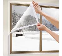 Pellicola Termica per Finestre,Copertura Plastica Isolamento per Finestre in EVA,Protezione dal Freddo Invernale per Soggiorno,Camera da Letto,Cucina,Bagno,Trasparente (100x100cm)
