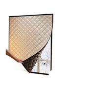 Pellicola termica per vetri Finestra Tenda Calda Antivento Tenda Fredda Doppia Spessa Tenda Oscurante Finestra in Cotone Insonorizzata Nera per l'Inverno(Width105CM,Height80CM)