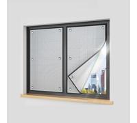 Pellicola Termica per Vetri Finestre - Isolamento Termico in Alluminio con Ventosa, Pannello Termoriflettente Oscurante per Finestre Anti UV, Riutilizzabile(Nero,50x100cm)