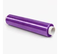 Pellicola Trasparente Estensibile in PVC 28 x 300 m, Gialla o Viola, Astucciata con Custodia Protettiva, per Alimenti, HACCP, Salumi, Formaggi, Dolci, Frutta e Verdura