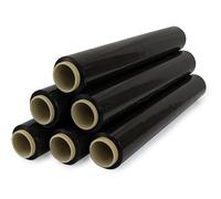 Pellicola trasparente o nera per imballare 1,3 kg di peso, 220 g di mandrino più sottile, meno residui, più ecologica e più spessa, 30 micron, - Rotolo di pellicola elastica manuale per imballaggi