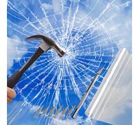 Pellicola trasparente per finestre, 40 x 300 cm, pellicola adesiva anti-UV, protezione da schegge, pellicola protettiva in vetro per finestra di sicurezza