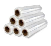 Pellicola Trasparente per Imballaggio, Plastica Imballaggio Traslochi, Pellicola Trasparente Adesiva Protettiva, Pellicola Imballaggio Mobili, Scatole Cartone Trasloco e Oggetti - Ofituria (6 pz)