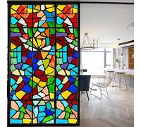 Pellicola vetrata in vetro, pellicola di privacy della finestra 40x100 cm, finestra di finestra decorativa per finestra arcobaleno 3D, adesivi per finestre bloccanti del sole copertura della finestra