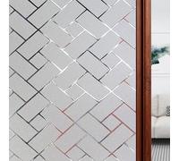 Pellicola Vetri Finestre 100 x 320 cm per La Privacy, Autoadesiva, Opaca Pellicola Smerigliata per Vetri Finestre per Casa Ufficio Bagno, griglia obliqua