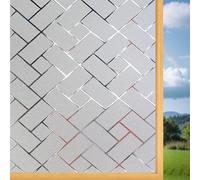 Pellicola Vetri Finestre 65 x 520 cm per La Privacy, Autoadesiva, Opaca Pellicola di Vetro Glassata Della Segretezza per Camere da Letto, Cucine, Soggiorni, griglia obliqua