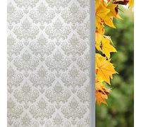 Pellicola Vetri Finestre Barocco Beige Pellicola per Vetri Finestre Privacy Pellicola Oscurante Vetri Finestre Niente Colla Pellicola Adesiva per Vetri Autohesion Pellicola per Vetri 45x100cm/2 Pcs