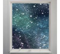 Pellicola Vetri Finestre Stella Verde Blu Pellicola per Vetri Finestre Privacy Pellicola Oscurante Vetri Finestre Niente Colla Pellicola Adesiva per Vetri Autohesion Pellicola per Vetri 70x100cm