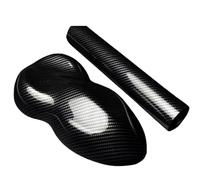 Pellicola vinilica in fibra di carbonio ad alta lucentezza, pellicola autoadesiva in PET senza bolle, impermeabile, for decorazioni di auto, moto e laptop, 1 rotolo(Black silver,50x100cm)