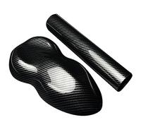 Pellicola vinilica in fibra di carbonio PET lucida, rotolo di pellicola autoadesiva impermeabile senza bolle for auto fai da te, moto e laptop, nero oro(6d small grid,150 * 100cm)