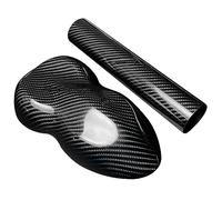 Pellicola vinilica in fibra di carbonio PET lucida, rotolo di pellicola autoadesiva impermeabile senza bolle for auto fai da te, moto e laptop, nero oro(Black silver,30 * 100cm)