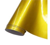 Pellicola Wrapping Auto Carbonio Autoadesivo dell'automobile dell avvolgimento della pellicola del vinile metallica di automobile rossa lucida foglio for la decalcomania computer(Gold,152X40 CM)