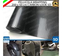 PELLICOLA WRAPPING CARBON LOOK 5D NERO 200 X 50 CM PER CAGIVA COCIS 50