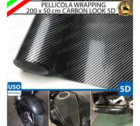 PELLICOLA WRAPPING CARBON LOOK 5D NERO 200 X 50 CM PER GILERA ECO