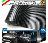 PELLICOLA WRAPPING CARBON LOOK 5D NERO 200 X 50 CM PER MITSUBISHI L200 IV