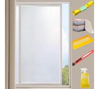 Pellicole oscuranti per finestre, Pellicola for vetri smerigliata autoadesiva for la privacy con protezione dal calore in diverse dimensioni(Weiß Gefrostet,70x100cm)