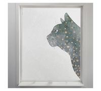 pellicole oscuranti per finestre, Pellicole for finestre in vetro, smerigliate, opache, senza colla, for la privacy, a forma di gatto verde, for casa(70x100cm)