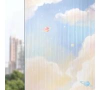 Pellicole oscuranti per finestre, Privacy Static Cling Gradient Window Film Multicolor Dimensioni multiple(Long Iris Ch18,70x100cm)