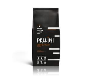 Pellini Caffè Crema Intensa - Caffè in Grani, Miscela di Arabica e Robusta dal Gusto Morbido e Bilanciato con Note di Cacao e Nocciola, 1 kg
