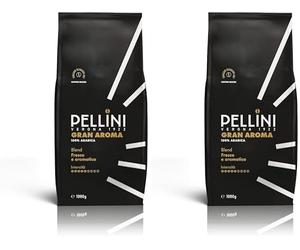 Pellini Caffè in grani Espresso Gusto Bar N. 3 gran Aroma, 1 Confezione da 2 kg