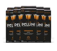 Pellini Cremoso, 100 Capsule in Alluminio Compatibili Nespresso | Miscela Arabica e Robusta, Gusto Avvolgente, Note di Caramello e Nocciola, 10 Confezioni da 10 Capsule