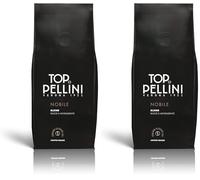 Pellini Top Nobile Caffè in Grani - Caffè Espresso Italiano Intenso e Raffinato, con Note di Mandorla, Nocciola e Cacao, Tostatura Lenta, 200g (Confezione da 2)