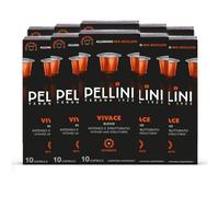 Pellini Vivace, 100 Capsule in Alluminio Compatibili Nespresso | Miscela di Caffè Arabica e Robusta, Gusto Corposo e Intenso, Note di Cacao e Pan Pepato, 10 Confezioni da 10 Capsule