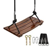 PELLOR Altalena in Legno, Altalena da Giardino Bambini per Interno e Externo con Corda Regolabile per Bambini Adult Carico Massimo 200 kg