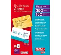PELLTECH Decadry Biglietti Visita Laser/Inkjet-Microperf.-Angoli vivi-Fronte/Retro- 250g-OCB3260 (conf.180)