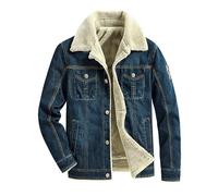 Pelo da uomo autunno e inverno, cappotto turndown, giacca alla moda a maniche lunghe, denim e cappotto in velluto Giacche Casual Invernali