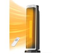 PELONIS Riscaldatore elettrico 2 in 1 2000 W con telecomando, riscaldamento in ceramica portatile ad alta efficienza energetica, oscillazione di 75°, termostato regolabile, protezione antiribaltamento