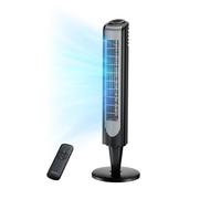 Pelonis Ventilatore a torre da 36 pollici per camera da letto - Ventilatore a torre oscillante con telecomando - Ventilatore silenzioso interno con 3 velocità, 4 modalità e timer 15 ore -