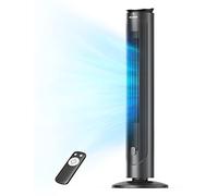 Pelonis Ventilatore Torre Silenzioso, 4.2m/s con Telecomando, Timer 9H, 4 Modalità 5 Velocità, Modalità SMART, Display LED per Camera Ufficio