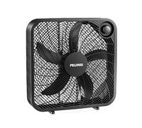 PELONIS - Ventola a scatola da 20 pollici, 3 velocità, ventilatori per finestre, pavimento o tavolo, 25 piedi/s, aggiornamento 2025, colpo d'aria superiore (2295 CFM), leggero, 5 lame, ventilatori