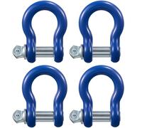 Pelopy Confezione da 4 grilli da 2,5 cm con anello a D resistente, con perno a vite da 3,8 cm, limite di carico di lavoro di 8,5 tonnellate per rimorchio, sollevamento, spostamento del recupero