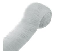 Peloso Pelliccia Sintetica, 5×150CM Soffice Morbido Tessuto in pelliccia sintetica, Pelliccia Sintetica Strisce Pretagliate per Decorazione dell'albero di Natale cosplay fai-da-te (grigio)