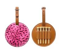 Peloso Zebra Leopard nero stampato golf tee storage bag - design portatile, facile da organizzare tee, Marrone, Taglia unica