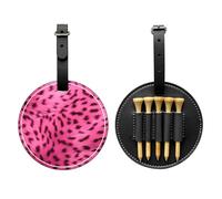 Peloso Zebra Leopard nero stampato golf tee storage bag - design portatile, facile da organizzare tee, nero, Taglia unica