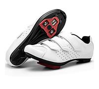 Peloton - Scarpe da ciclismo da uomo con tacchetti Delta Look - compatibili con clip Peloton SPD - Scarpe da ciclismo da corsa indoor per uomo e donna, Bianco, 8.5 Women/7 Men