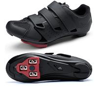 Peloton - Scarpe da ciclismo da uomo con tacchetti Delta Look - compatibili con clip Peloton SPD - Scarpe da ciclismo da corsa indoor per uomo e donna, Nero, 45 EU