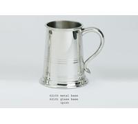 Peltro Boccale 1pt- Foderato Con Cigno Collo Manico - Incisione Gratuita